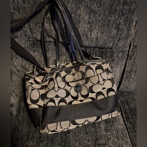 Coach black and grey crossbody and shoulder bag